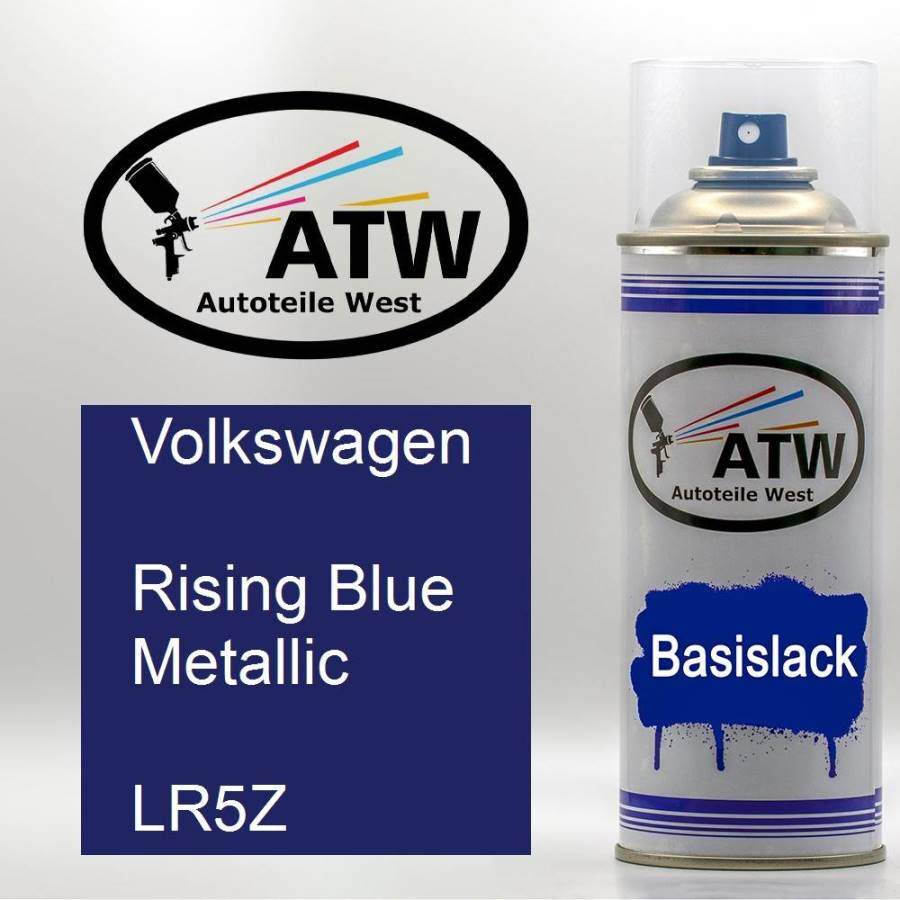 Volkswagen, Rising Blue Metallic, LR5Z: 400ml Sprühdose, von ATW Autoteile West.